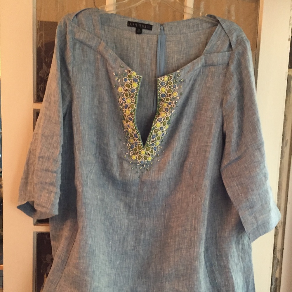 La Fayette 148 New York Linen Tunic Top